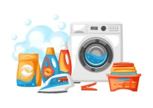 Lavadora y productos para lavar ropa